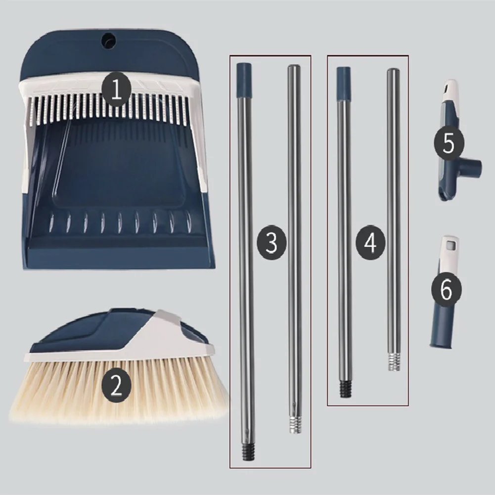 Метла и совок набор 3 шт Захваты Набор для подметания с пылеуловителем пол ракель