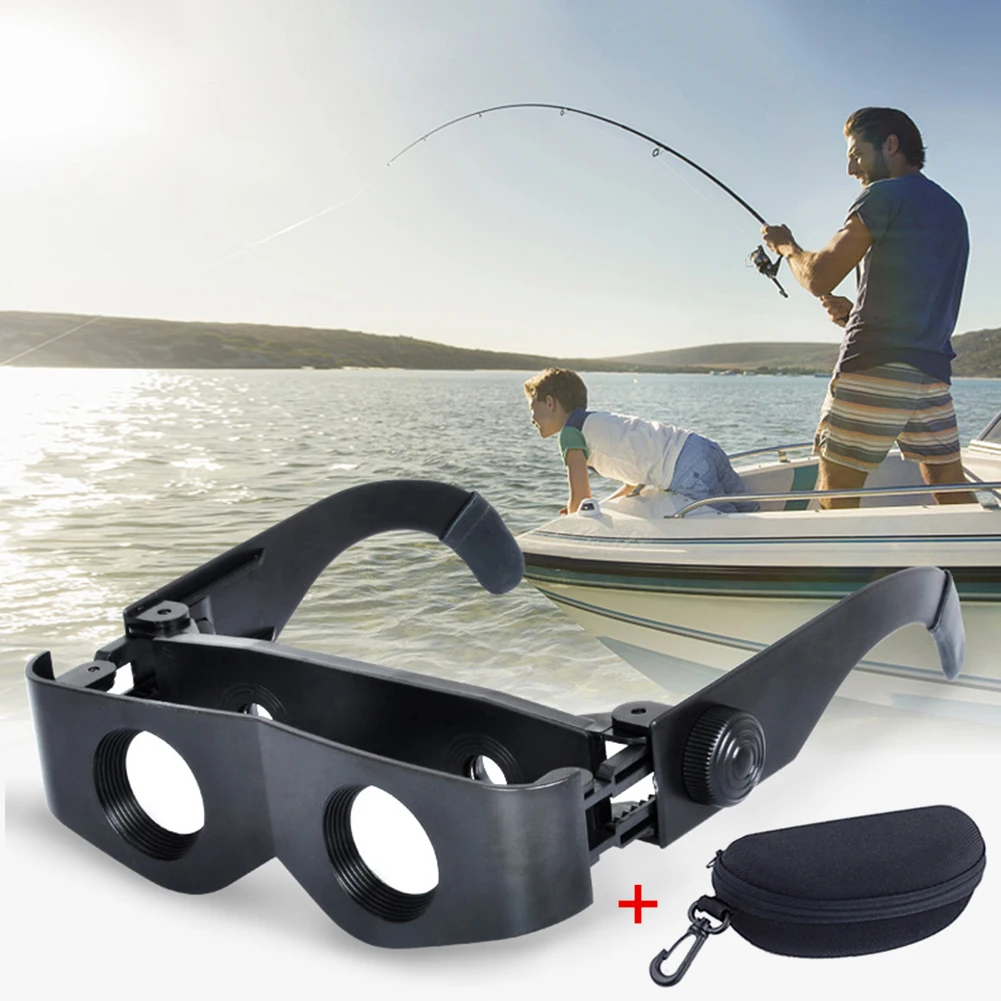 Открытый Рыбалка телескоп модные очки Стиль бинокль 6X Лупа Регулируемые с чехол