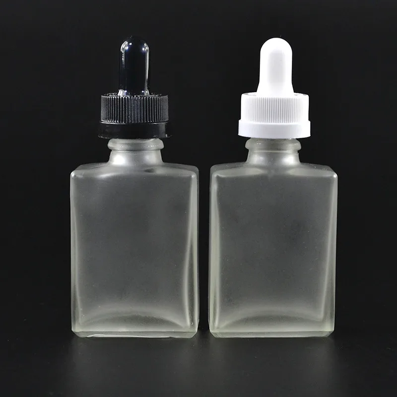 400 шт 50 мл пустые прозрачные прямоугольные стеклянные бутылки с бамбуковой