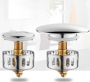 Запасные детали для слива ванны, латунные пружинные детали с фильтром, хромированные сливные аксессуары