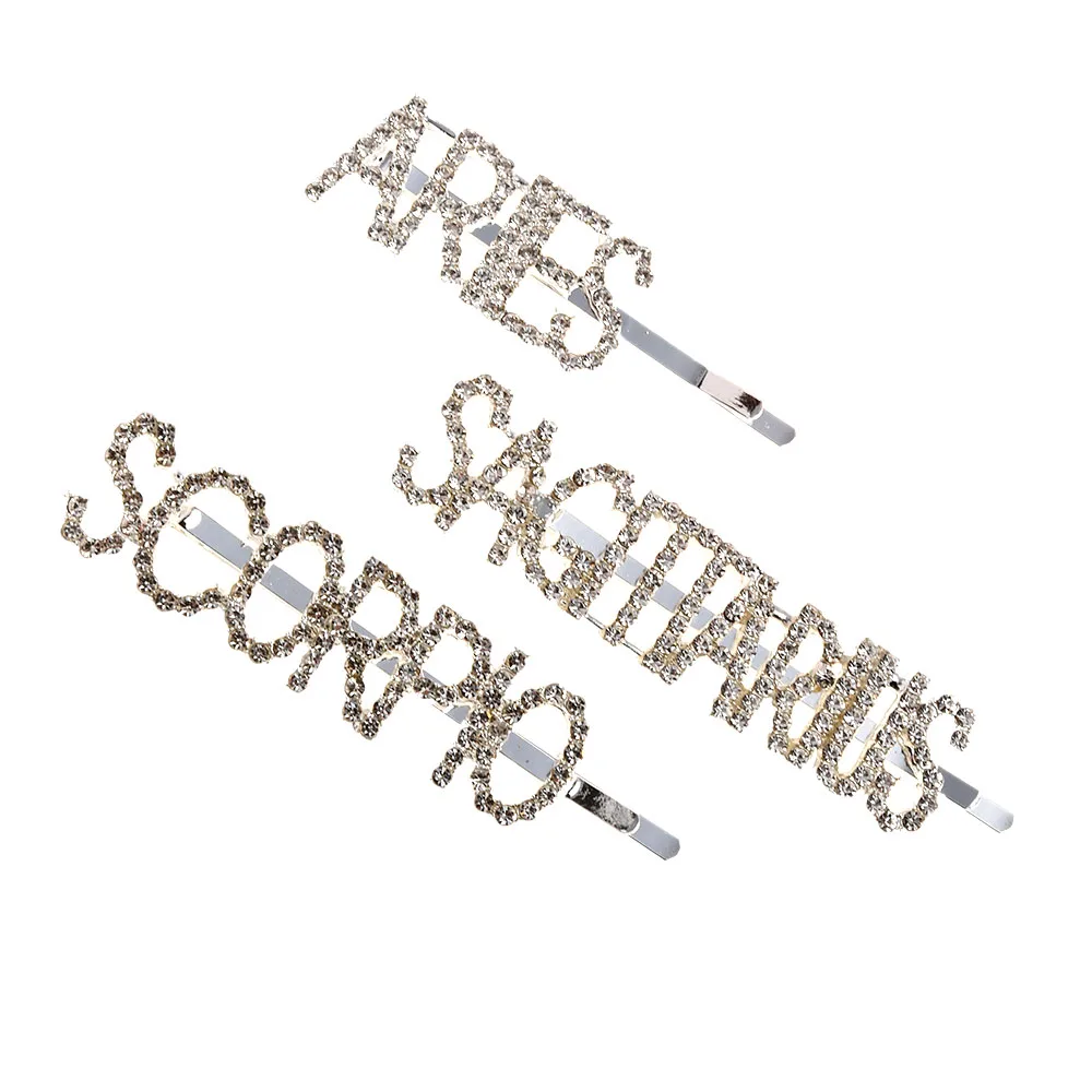 1 шт. заколка для волос с жемчугом английская неделя буквенным принтом стразы