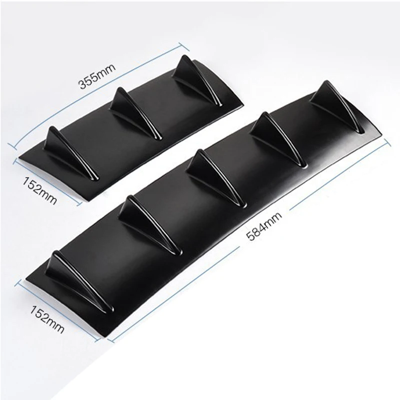 YOLU диффузор губа на задний бампер плавник акулы изогнутый Тип спойлер для губ