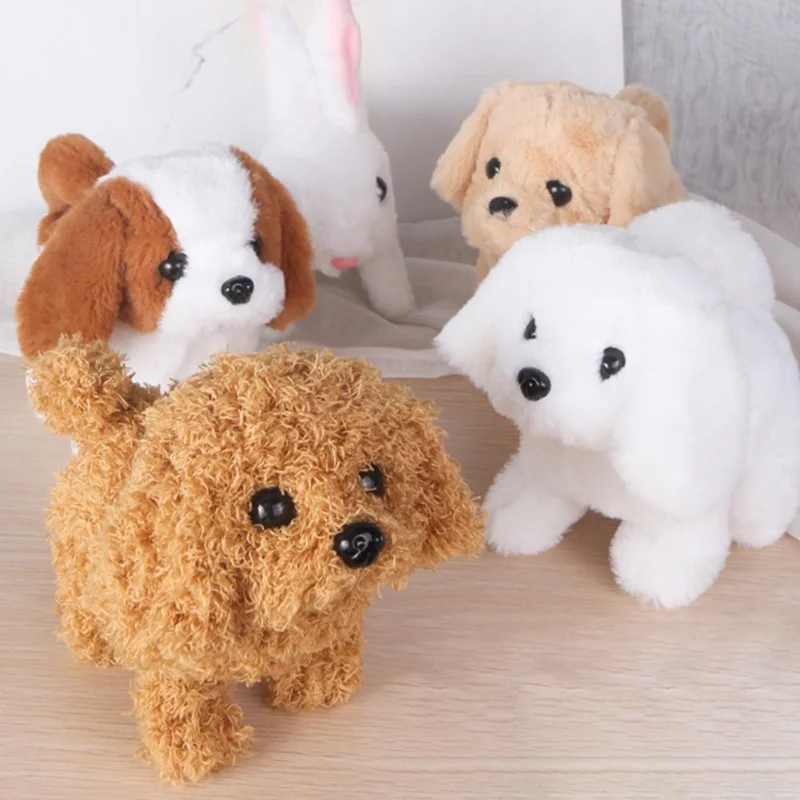 

Interesting Electric Plush Simulation Display Mold Teddy Walking Dolls Dog Rabbit Toys Robot for Children Educational Gift Toys