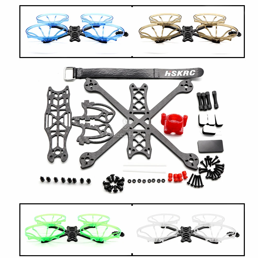 

Turtle 149 Micro / Nano Carbon Fiber Duct Frame Kit 149mm 3 Inch with Protection Cover for RC Quadcopter FPV Racing Drone