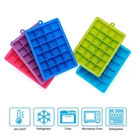 24 silicone ice cube tray with lid ice cube mold food grade silicone whiskey cocktail drink chocolate ice cream maker party bar