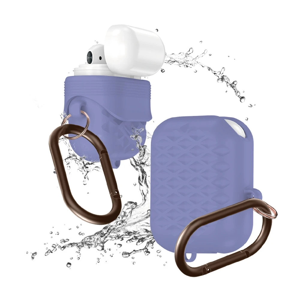 Силиконовый чехол для беспроводных наушников AirPods квадратный защитный