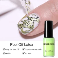 nicole diary 6ml peel off liquid tape odor free nail edge skin care liquid nail art gel latex edge protection easy removing tool