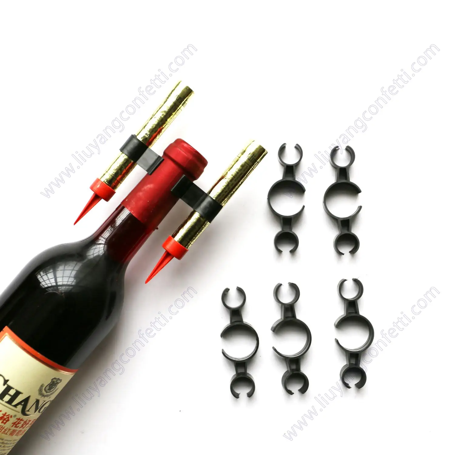 Безопасность Черный лед пластиковый зажим бутылки шампанского на день рождения
