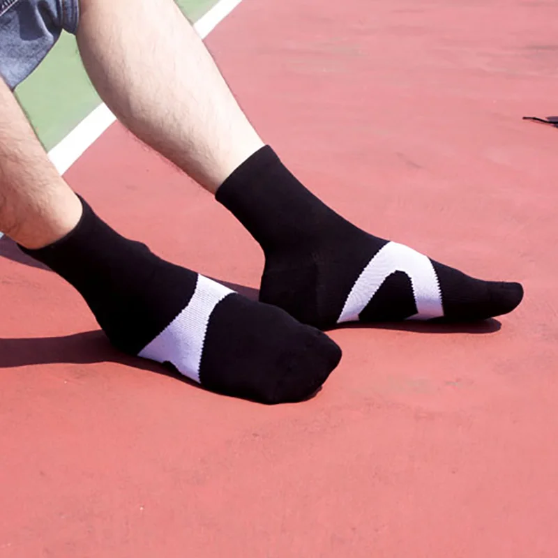 Унисекс давление спортивные носки правая пятка тяга укрепление баскетбольные