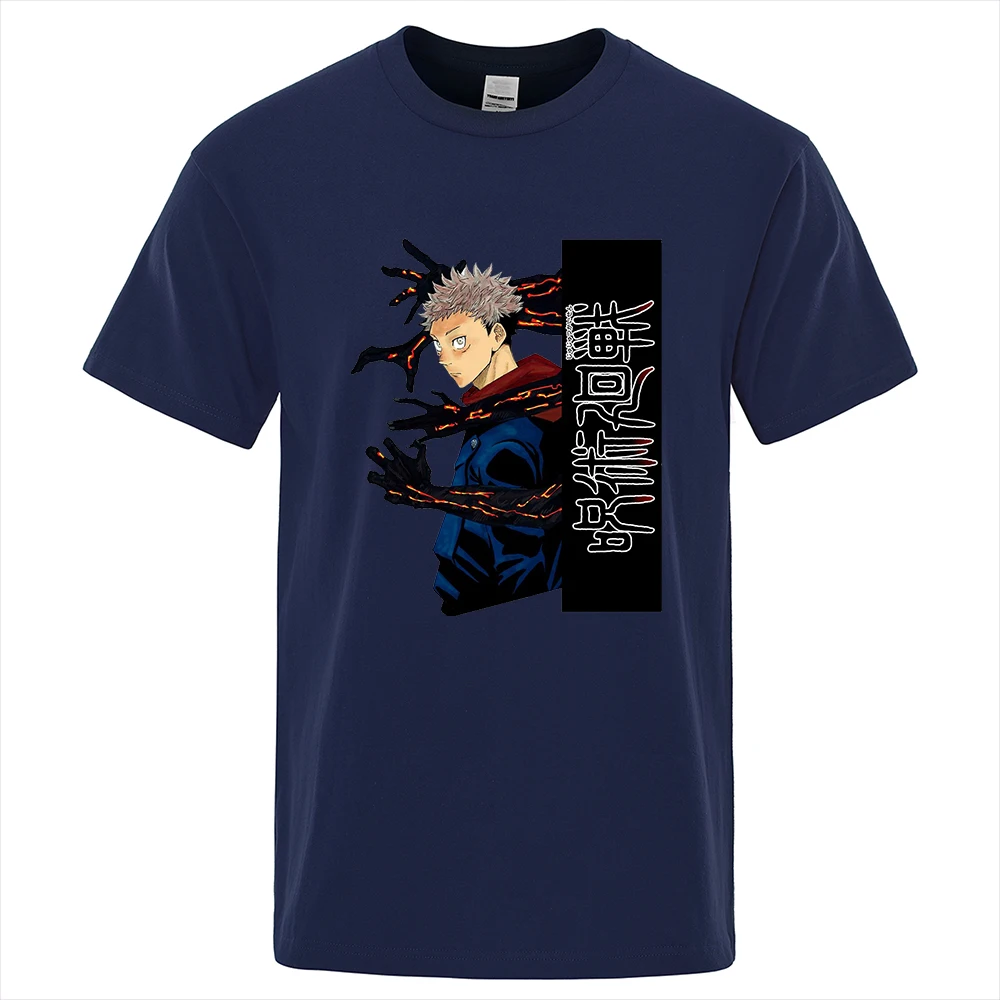 Футболка мужская с принтом аниме ююютсу кайсен Повседневная рубашка в стиле