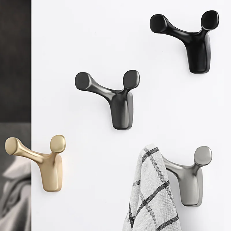 

Alloy Wall-Mounted Clothes Hook Cow Horn Hook Bathroom Coat Hook Bedroom Robe Hook Coat Hook Living Room Home Accessories