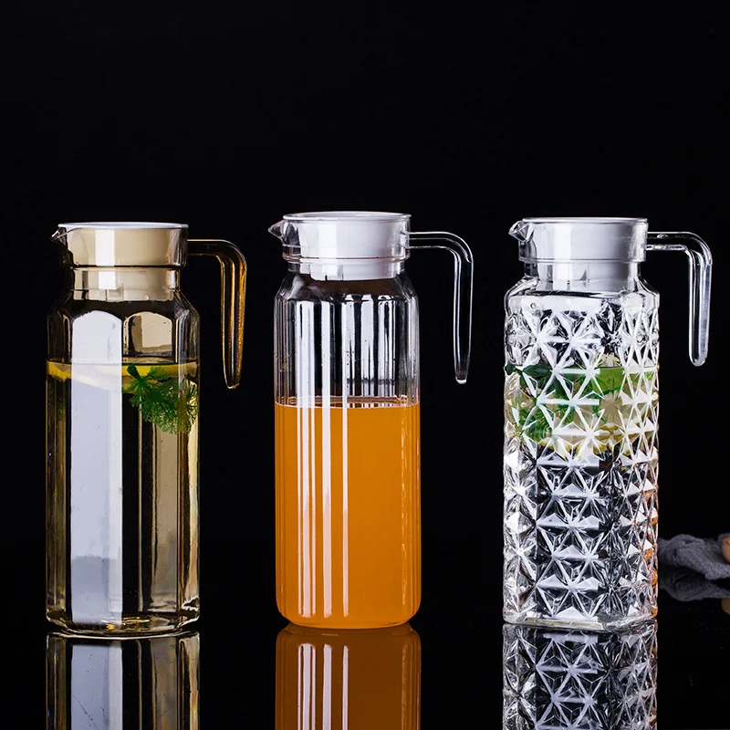 

Large Capacity Plastic Fruit Juice Pot Bar Party Wine Beer Bottle Beverage Cold Water Kettles Anti-Fall Water Pitcher Jug 11Type
