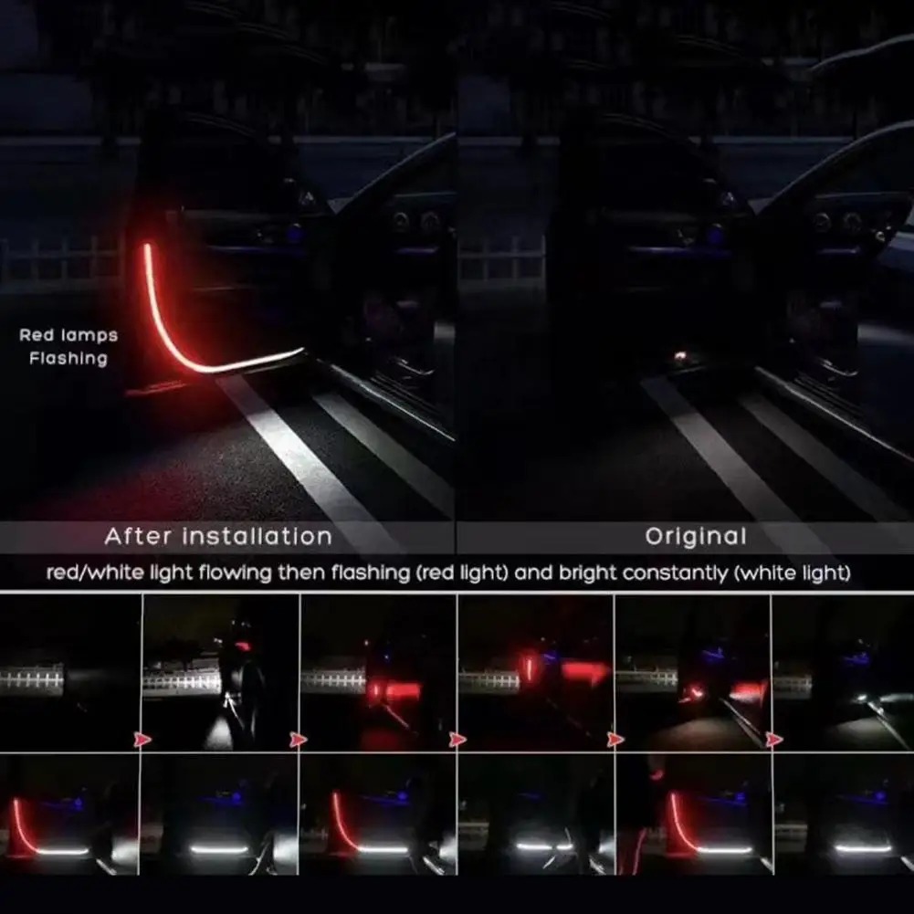 

2Pcs 12V DC 36W 2835 SMD Led Flashing Streamer Light Car Door Strobe Lamp Strip