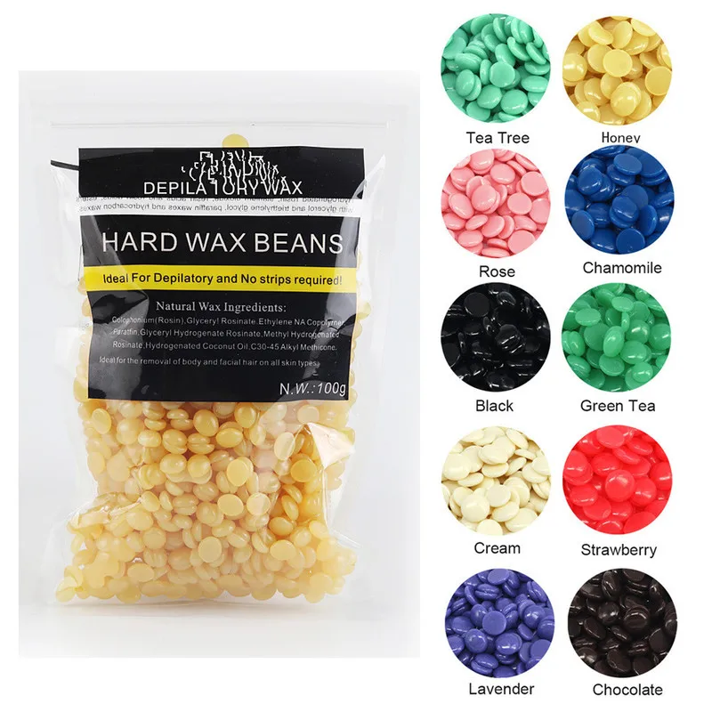 Восковые бобы для депиляции 50 г/упаковка твердый воск в гранулах унисекс