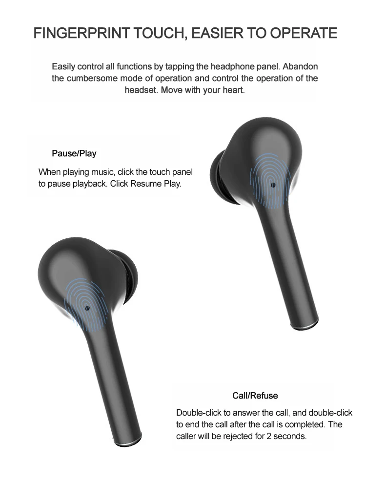 TWS bluetooth гарнитура 5,0 с двойным ухом, беспроводной частный режим, bluetooth гарнитура в ухо, двойной разговор, сенсорный, частный режим M6S