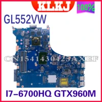 dinzi gl552vw laptop motherboard for asus rog gl552vx mainboard hm170 with i7 6700hq gtx960m 40 pin 100 working wll