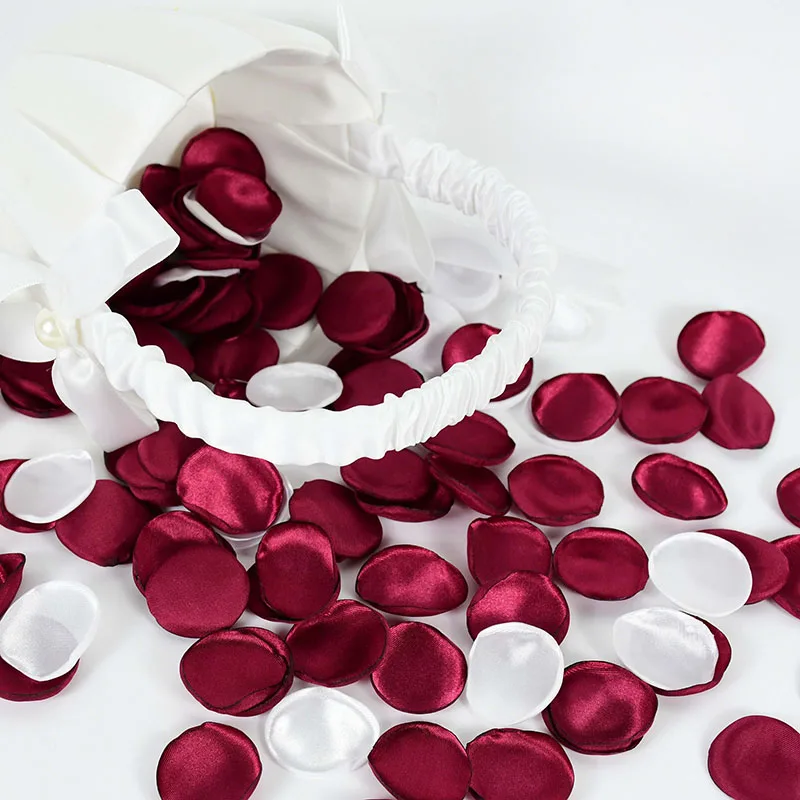 

200Pcs/bag Artificial Silk Satin Rose Petal For Wedding Decoration Party Table Scatter Flower Petals for Valentines Marriage