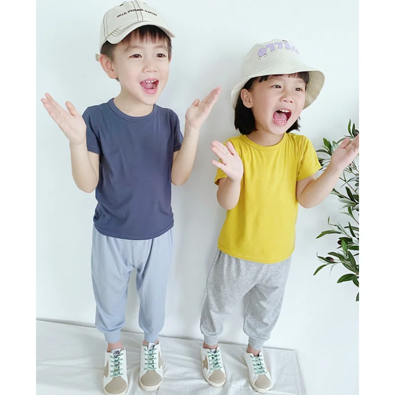 

Детские штаны, летние тонкие шаровары, Детские корейские брюки для девочек и мальчиков, детская одежда, леггинсы для малышей, 2021