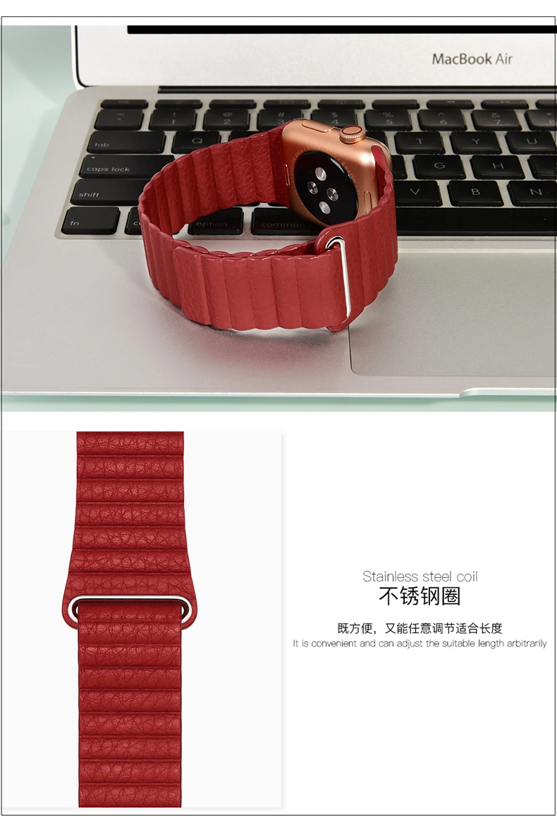 Кожаный ремешок-петля для apple watch 5, apple watch 4, 40 мм, 44 мм, correa iWatch, ремешок 42 мм, 38 мм, браслет, Аксессуары для наручных часов