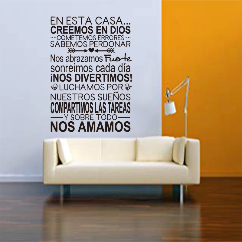 Испанские дешевые домашние правила украшения дома виниловые наклейки резные