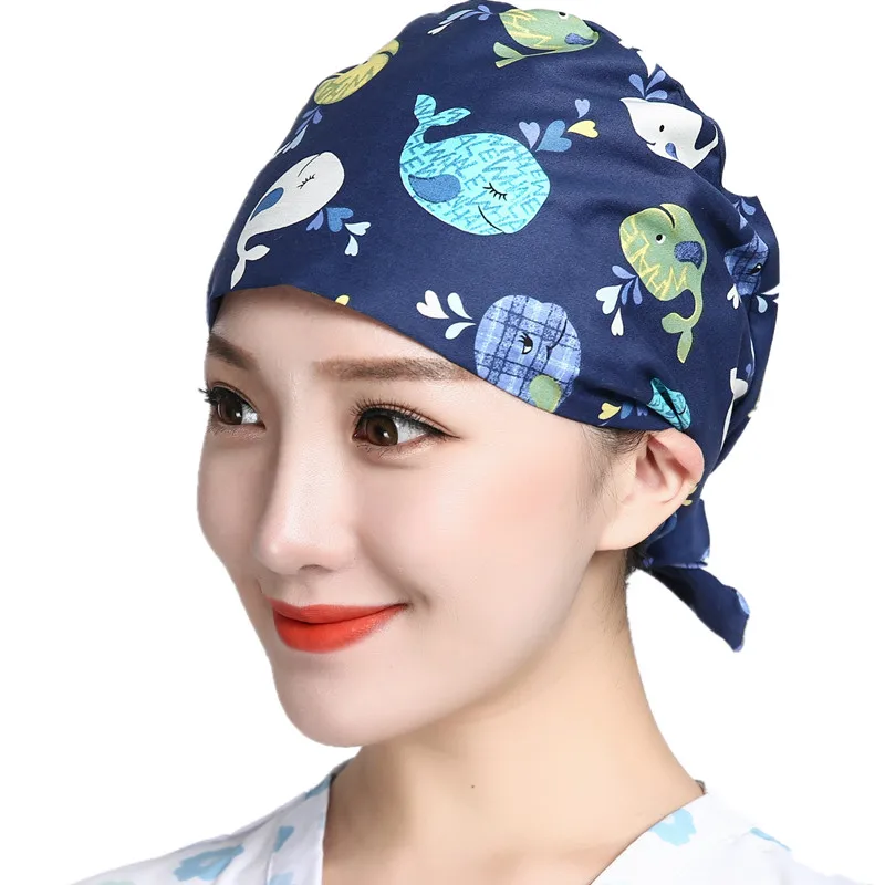 

Высококачественная Женская и Мужская Рабочая шапка, бандажная рабочая одежда с принтом, рабочая шапка унисекс для дома, кухни, облегающая шапка для готовки, шапки, шапка для конского хвоста