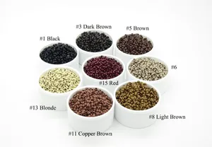 200 шт. 2,5 мм Диаметр медные микро нанокольцазвеньябусины для наноколец наращивание волос Инструменты для наращивания волос 8 цветов LZH0073