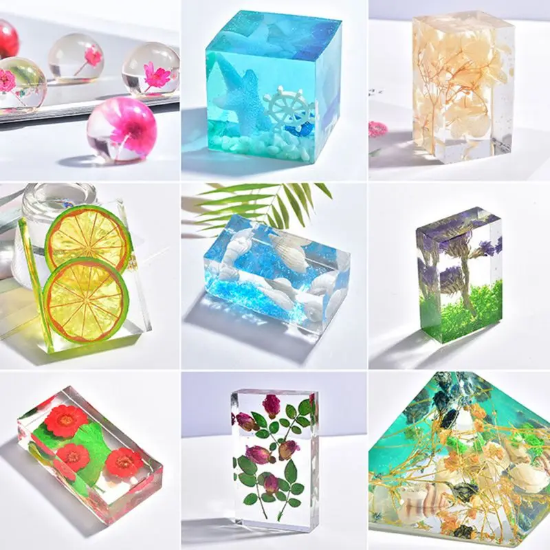 

Resin Crystal Epoxy Mold Silicone Rectangle Mould DIY Crafts Dried Flower Decorative Making Tools