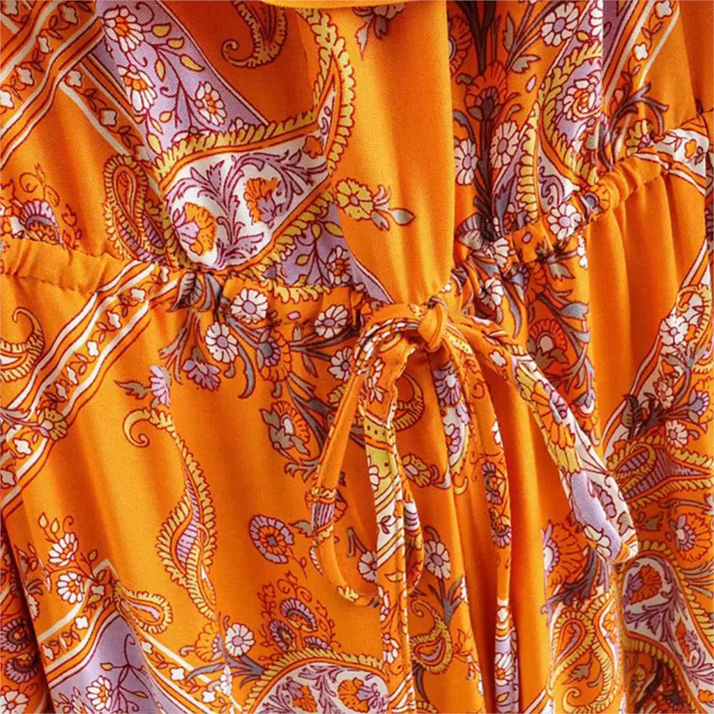 Комбинезон женский с открытыми плечами и цветочным принтом высокой талией