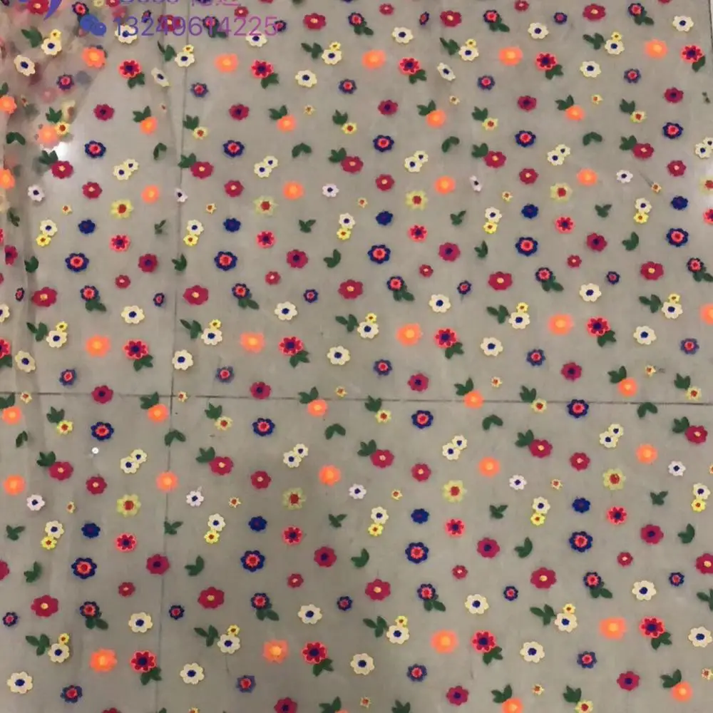 1yard Exquisite 3D Embroidery Lace Fabric Multicolor Patchwork High Quality French Tulle For Wedding Party | Дом и сад