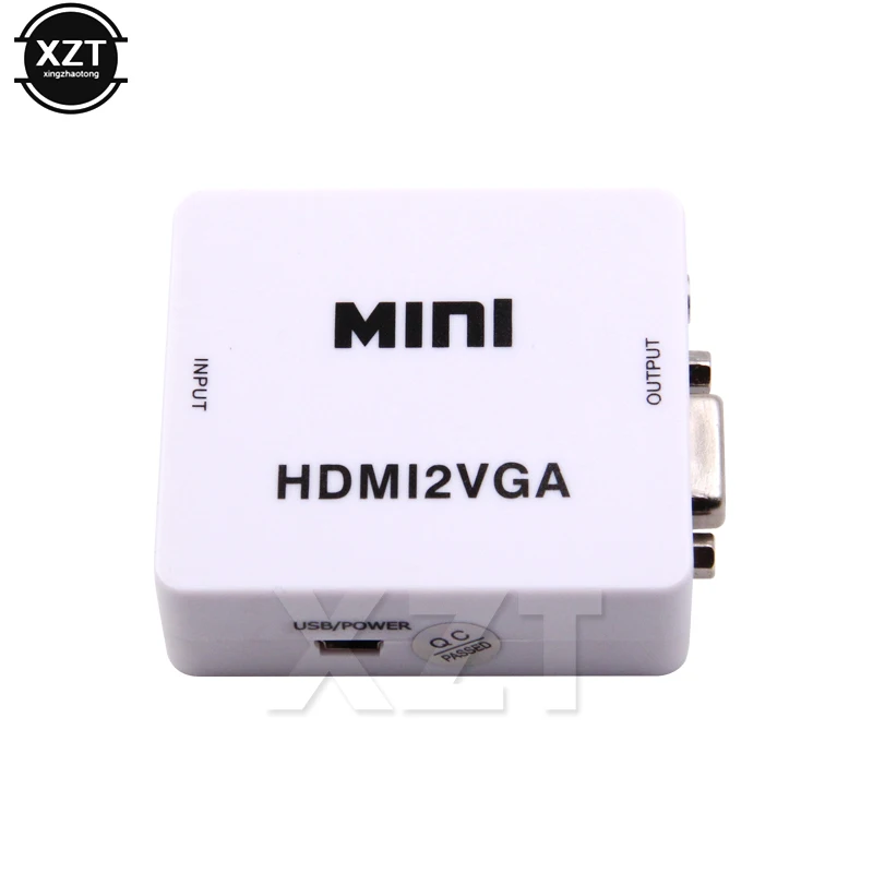 Мини-Переходник HDMI-совместимый с VGA аудиоразъем HDMI2VGA 1080P для PS4 XBOX ПК ноутбука