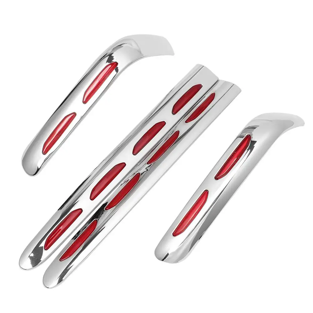 4 шт. обтекатель багажника мотоцикла планки седельная сумка задний ящик красные