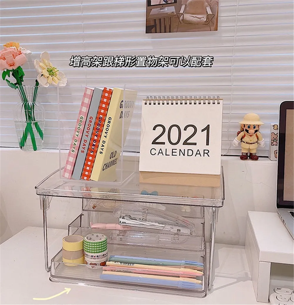 

Table Shelf Organizer Transparent Desktop Folding Rack Stationery Organizer Cosmetic Storage Rack Bed Folding Table Acrylic Tray