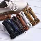Хлопковые шнурки для обуви, точное плетение, Круглые водонепроницаемые, для мартинсов, повседневная кожаная обувь, 1 пара