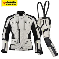 duhan men profession motorcycle jacket chaqueta moto jacket set motocross suit riding racing jaqueta motociclista body protector