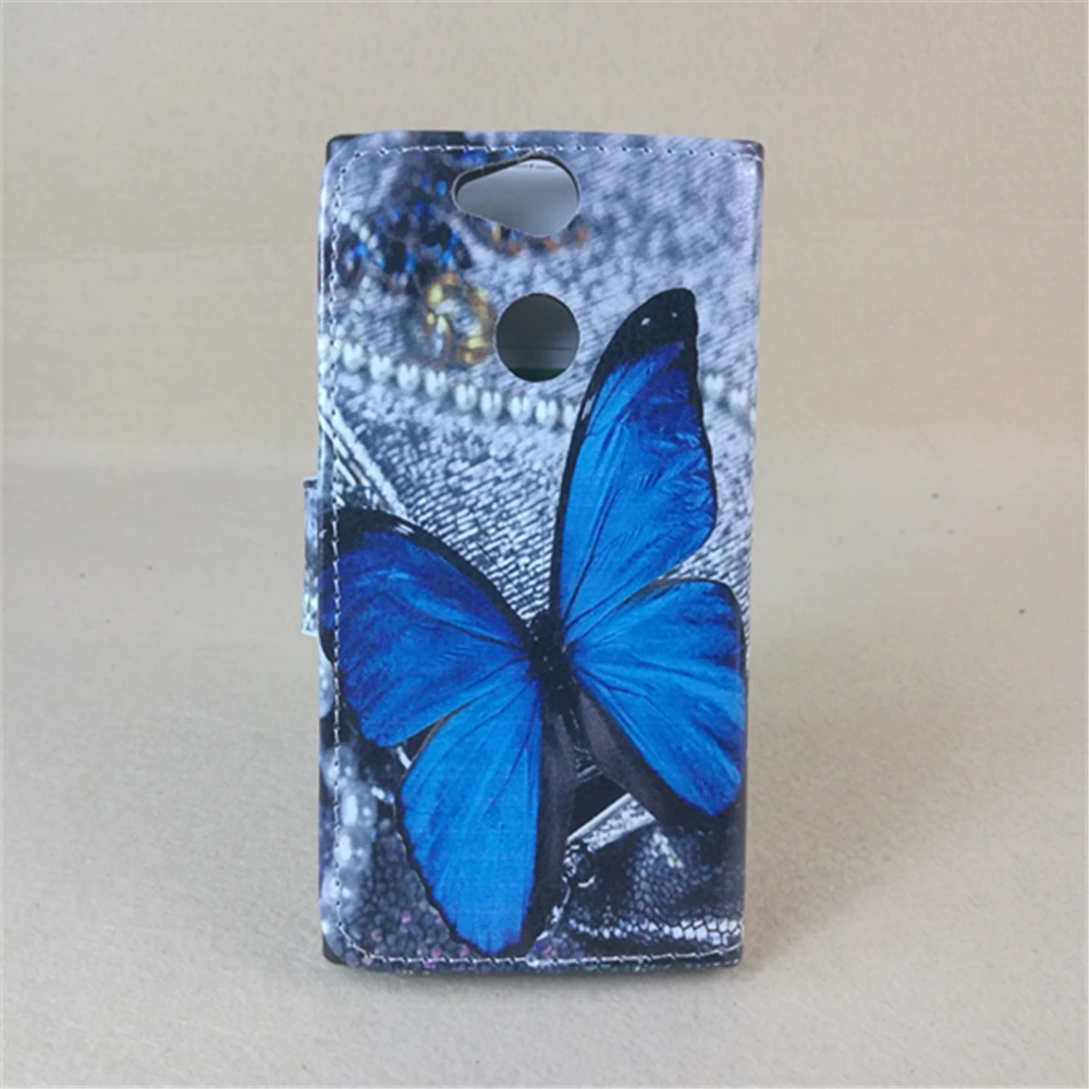 Ультратонкий винтажный Чехол-книжка с изображением бабочки и флага цветов для sony