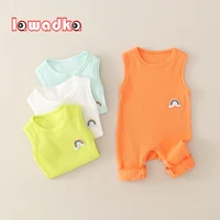 lawadka summer baby girls boys romper cotton solid newborn girl clothing fashion clothes for newborns 2021 new infant overalls