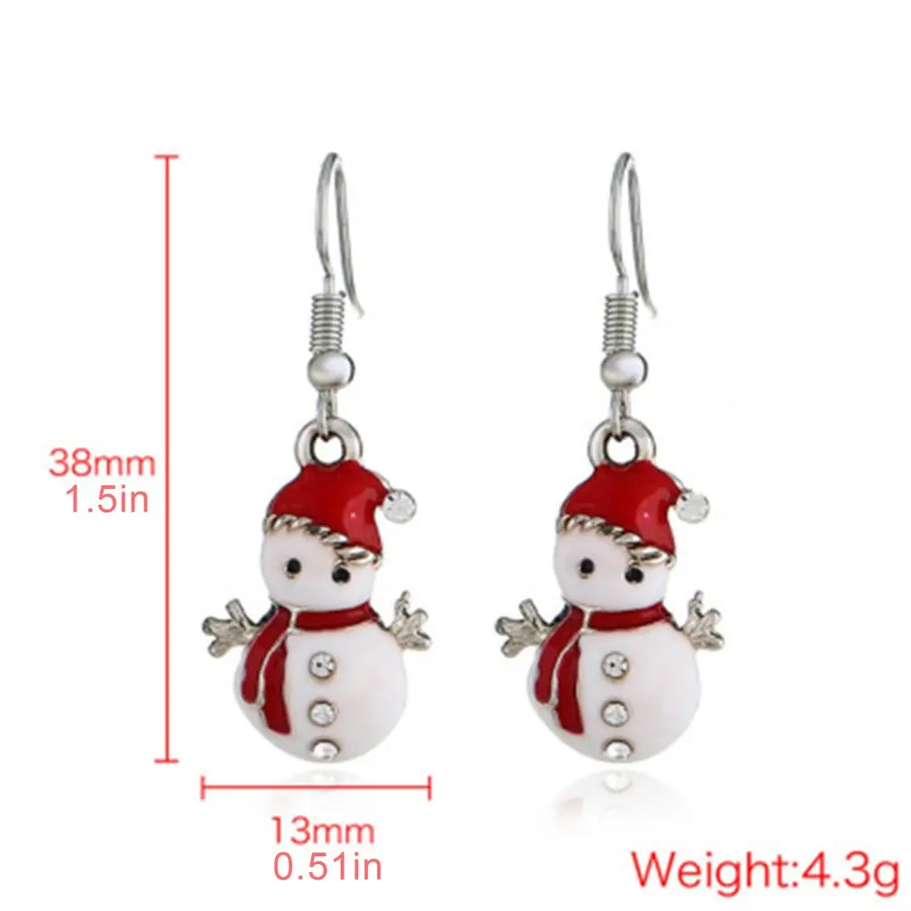 

New Christmas Snowman Snowflake Santa Stud Earrings Fashion Festival Cute Chris For Women Girls Teens Fashion Gift Decoration
