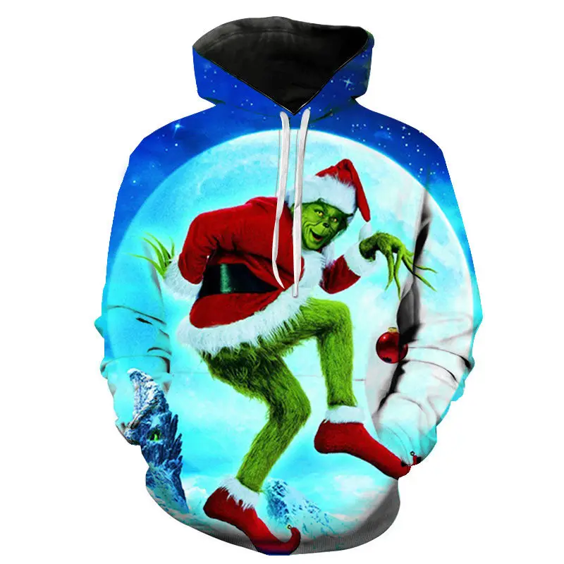 Модная толстовка с капюшоном The Grinch толстовки для мужчин женщин детей Shrek