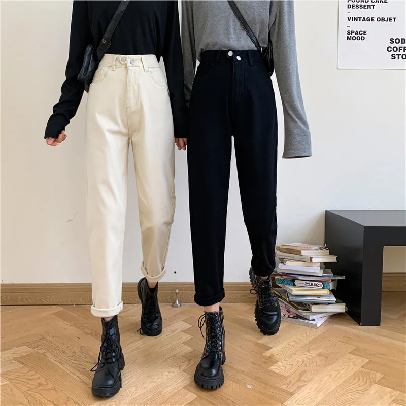 

3363 women 2021 new autumn high-waisted straight wide and thin white jeans