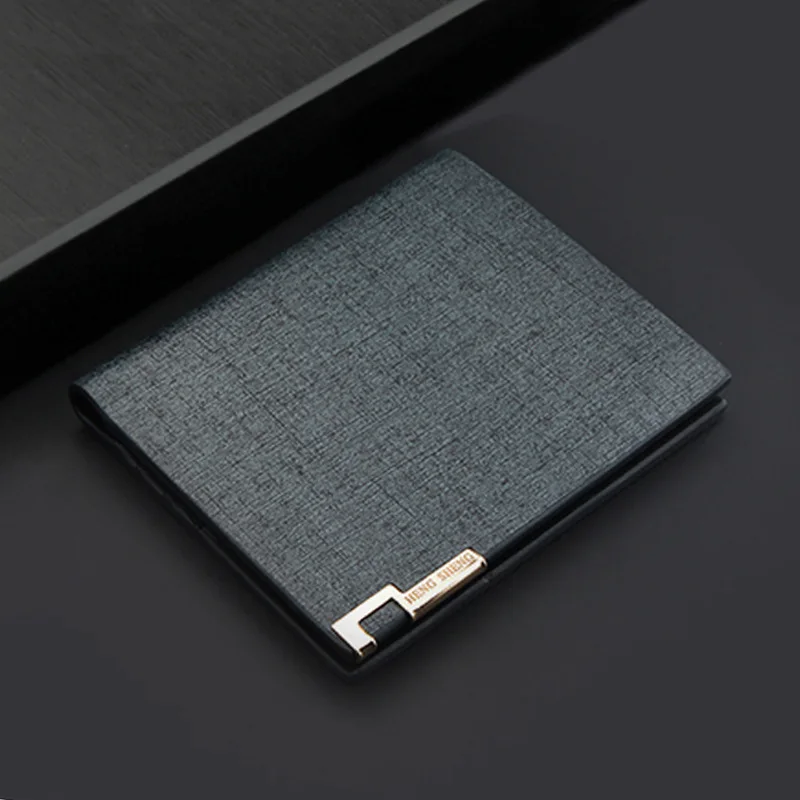 

Men's Short Wallet Multifunctional Thin Wallet Horizontal Square Simple Solid Color Card Case Driver's License Wallet Men