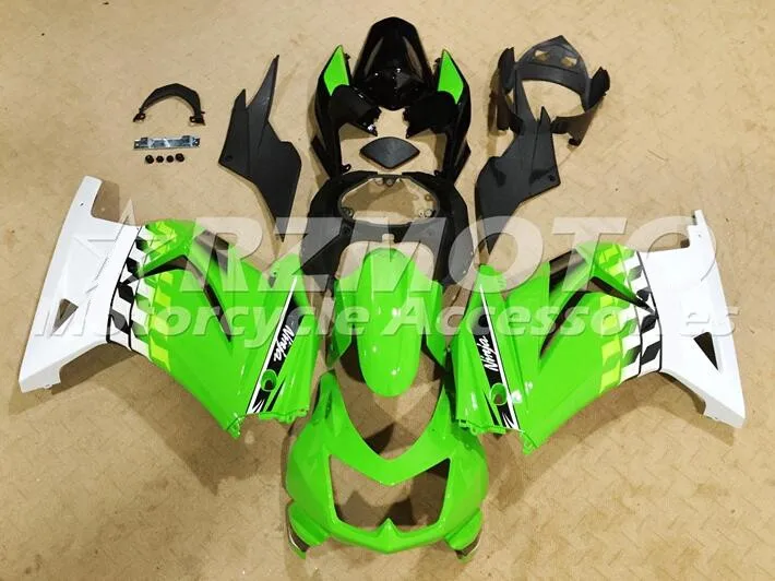 

Новый комплект обтекателей для мотоцикла из АБС-пластика, подходит для Kawasaki Ninja EX250 2008 2009 2010 2011 2012 08 09 10 11 12, зеленый и белый