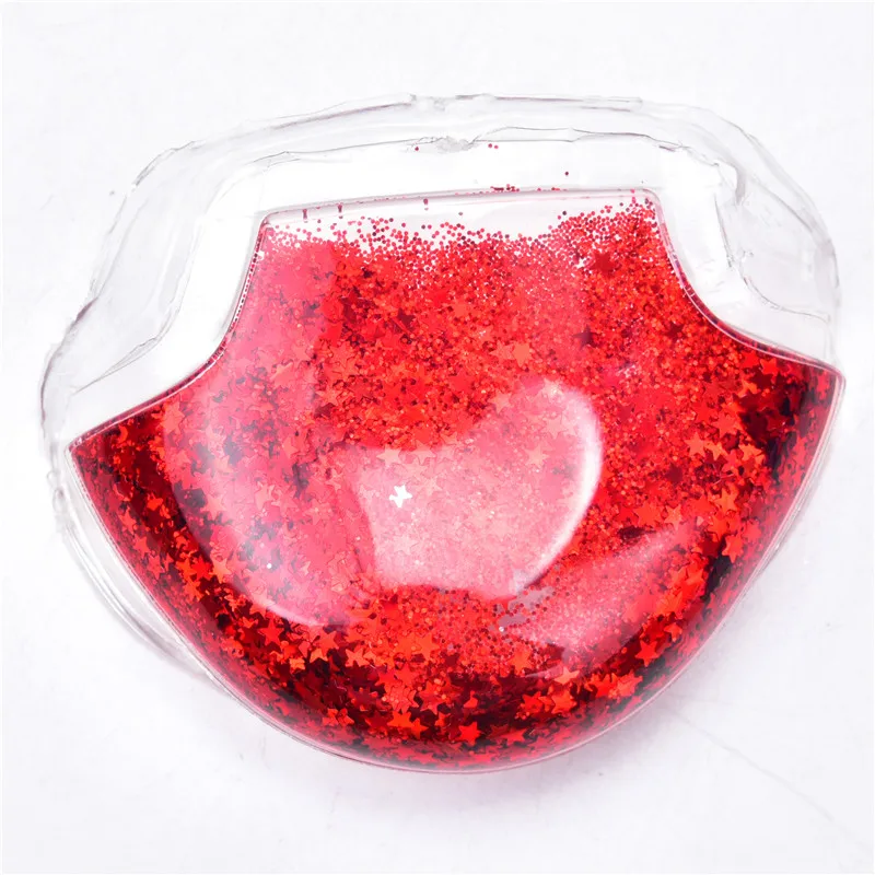 red color 20 пар модная обувь с блестящими зыбучими песками и блестками верхняя часть из термопластичного полиуретана аппликация с плоской задней частью женская обувь Сделай Сам ПРИШИТАЯ жидкая декоративная детская обувь - Цвет: red color