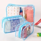 1 шт., прозрачная водонепроницаемая сумка-Органайзер для косметики, из ПВХ, для ванны и душа, чехол для хранения, на молнии