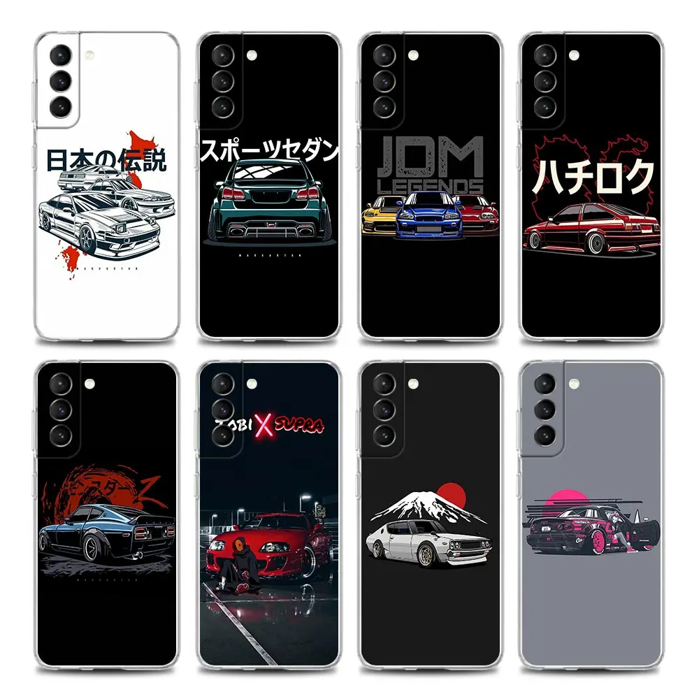 

Sports Car JDM Drift Clear Phone Case for Samsung S9 S10 4G S10e Plus S20 S21 Plus Ultra FE 5G M51 M31 S M21 Soft Silicon