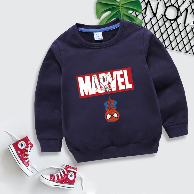 Новинка детский топ толстовка с капюшоном Человек-паук новая Пижама футболка