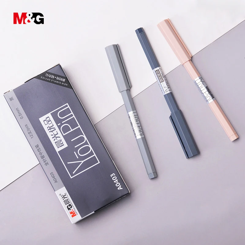 M & G оптовая продажа 3 шт шестигранные тела элегантные шариковые гелевые ручки для