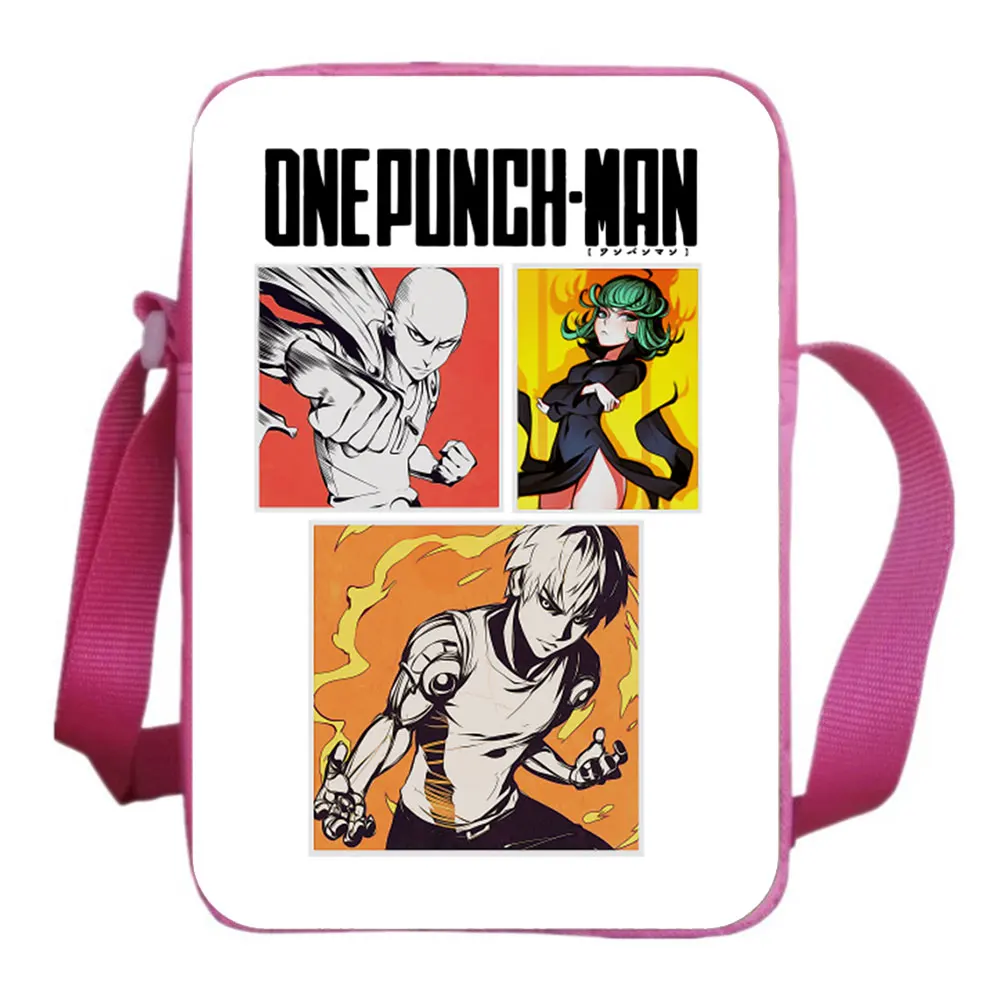 Anime One Punch Man Messenger Bag Fashion Cartoon Saitama Sensei Print Casual Kids Shoulder Bags Teen Travel Rucksack Sac A Main
