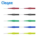 Cleqee P5007 10 шт. изоляционная игла для пирсинга Неразрушающий мультиметр тестовые щупы красныйчерный