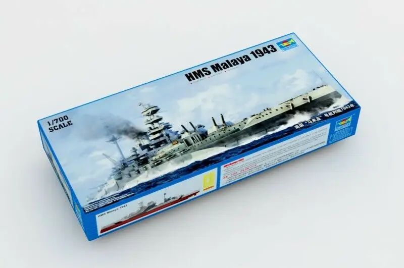 

Trumpeter 05799 1/700 Scale Warship HMS Malaya 1943 Battleship Model Boat Kit TH05452-SMT6