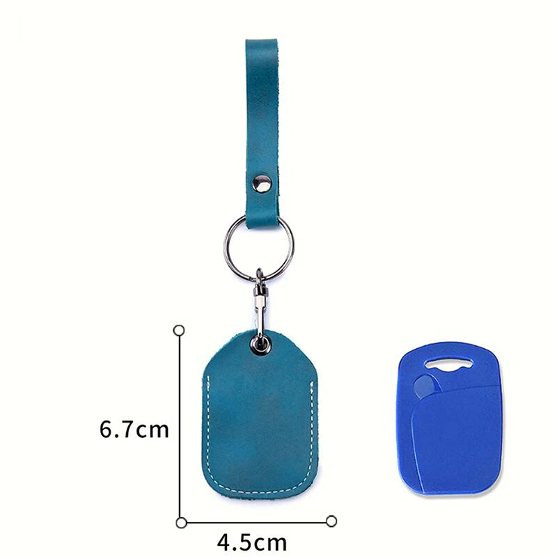 

PU Leather Keychain Key Ring Doorlock Access Control Tags Keyfob Tokey Tag ID Card Case Keychain Access Card Bag Key Tag Ring